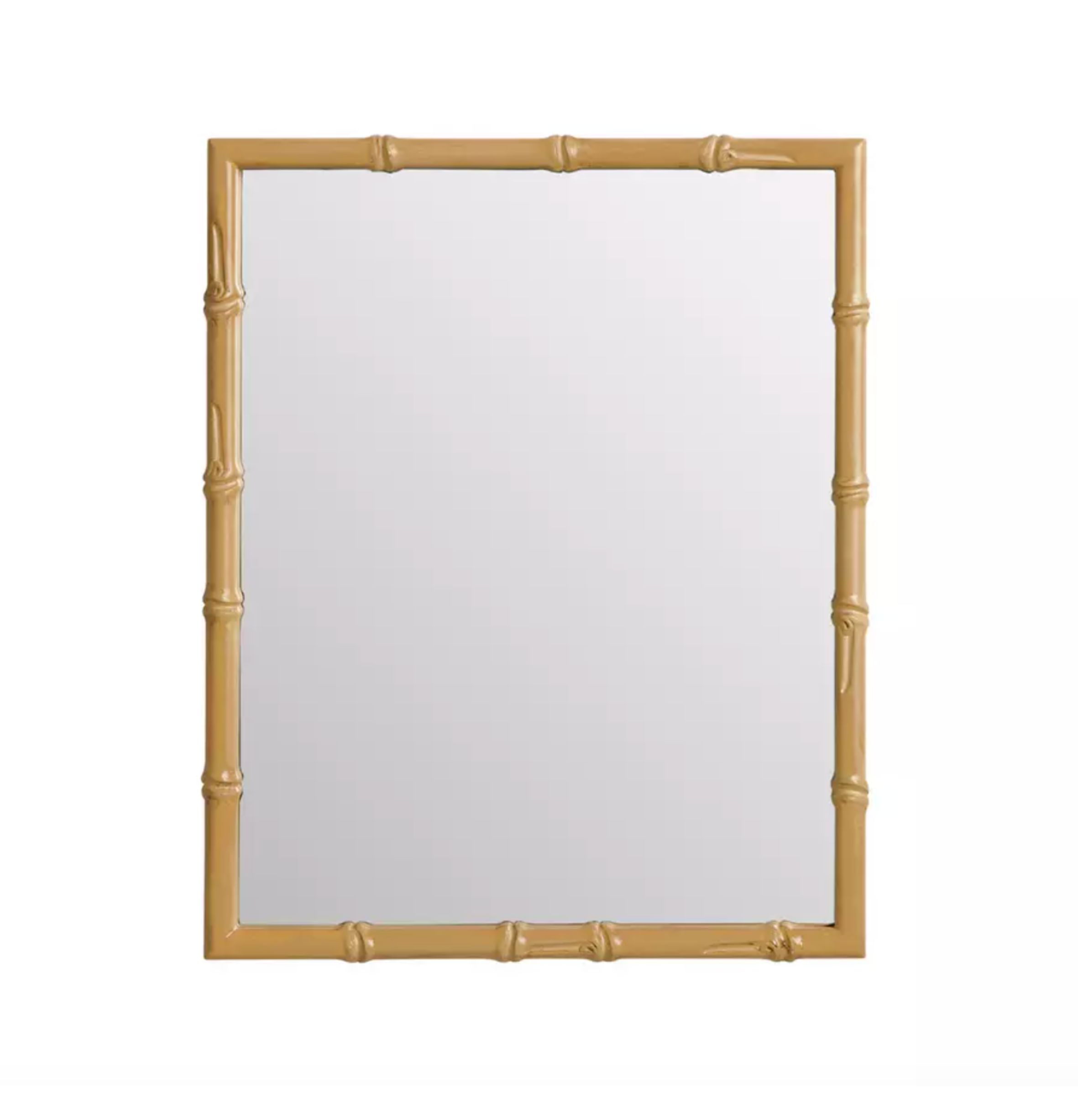 Habitat, Bamboo Effect Wooden Wall Mirror - 53x43cm