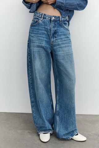 Oversize Trf Relaxed Jeans With a Mid Waist