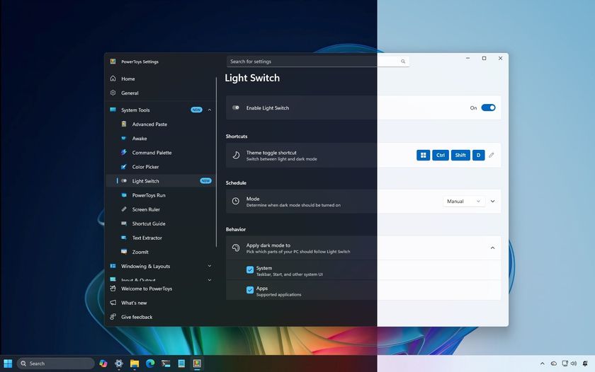 PowerToys Light Switch