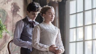 Timothee Chalamet and Florence Pugh in Little Women