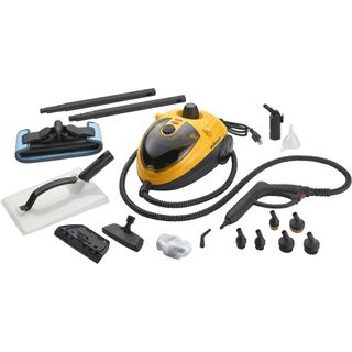 yellow wagner steam cleaner with attachements