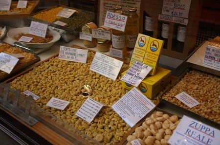 Tortellini on display