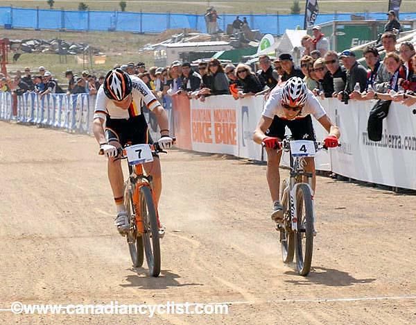 Lukas Loretz (Switzerland) wins the sprint for 15th