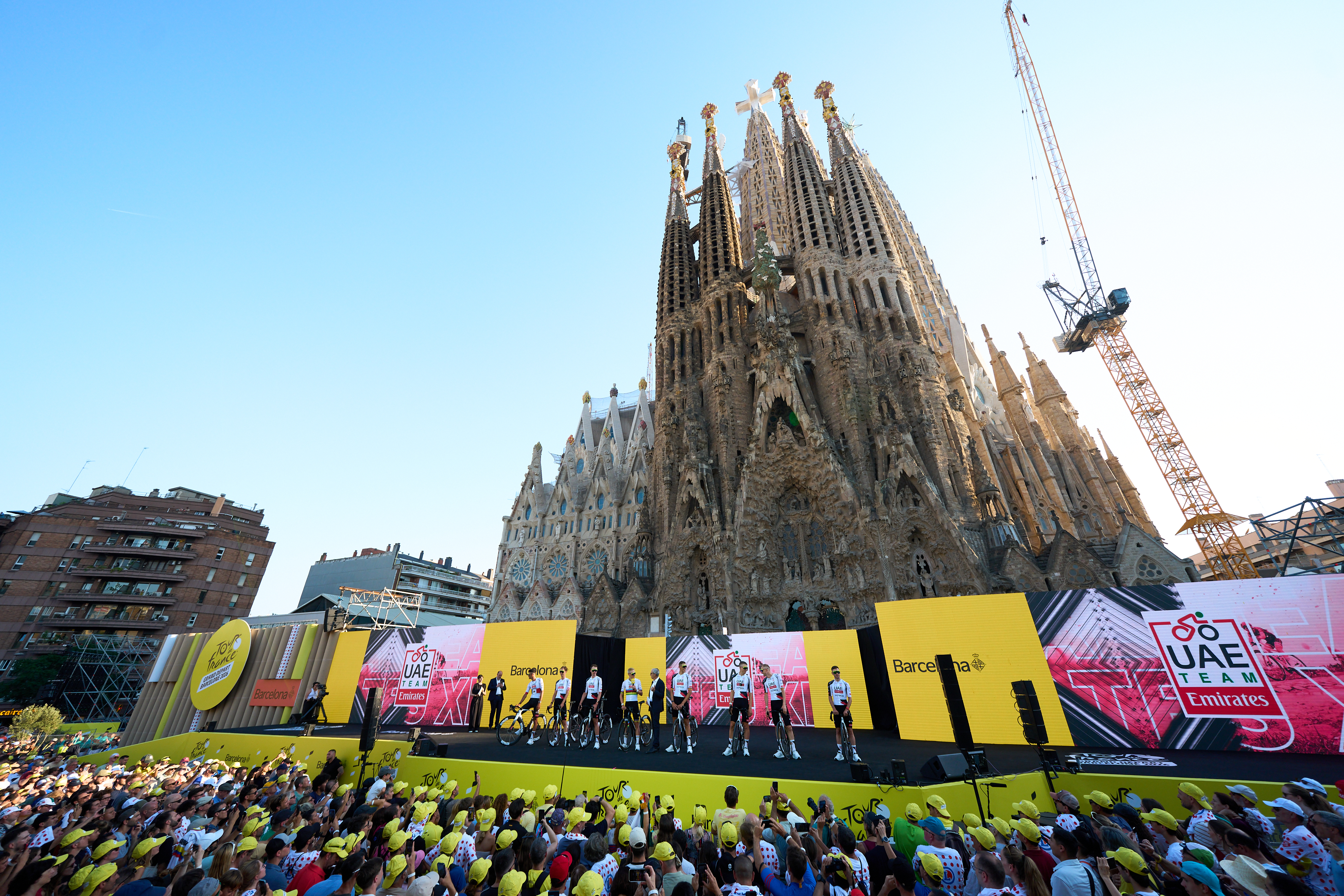 The team presentation at the Tour de France