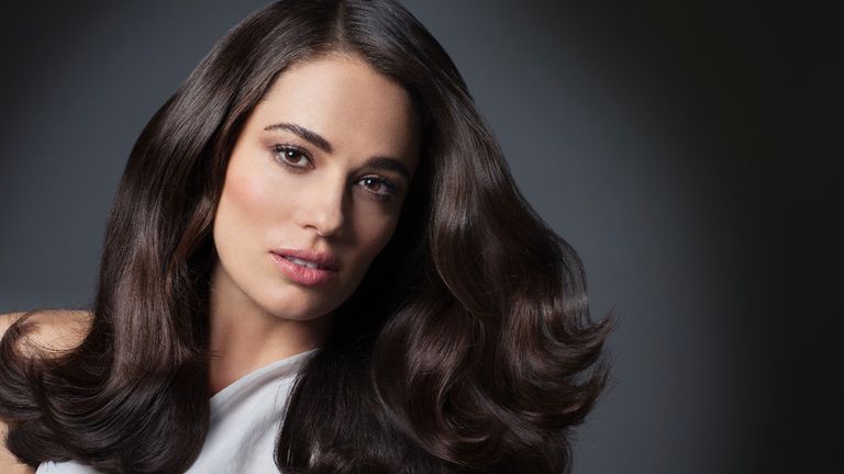woman with beautiful thick hair
