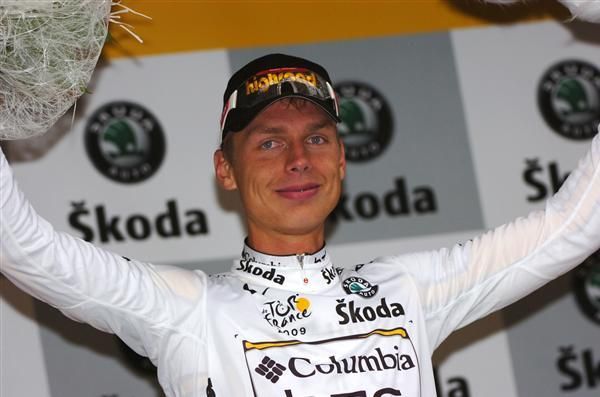 Tony Martin (Columbia-HTC) collects the white jersey for best placed young rider