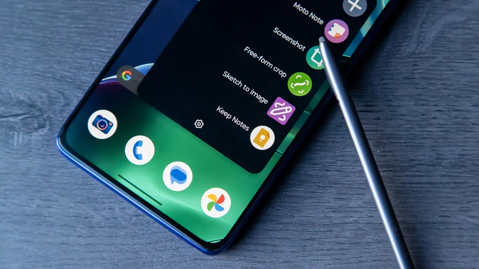 Moto G Stylus 2025 stylus menu