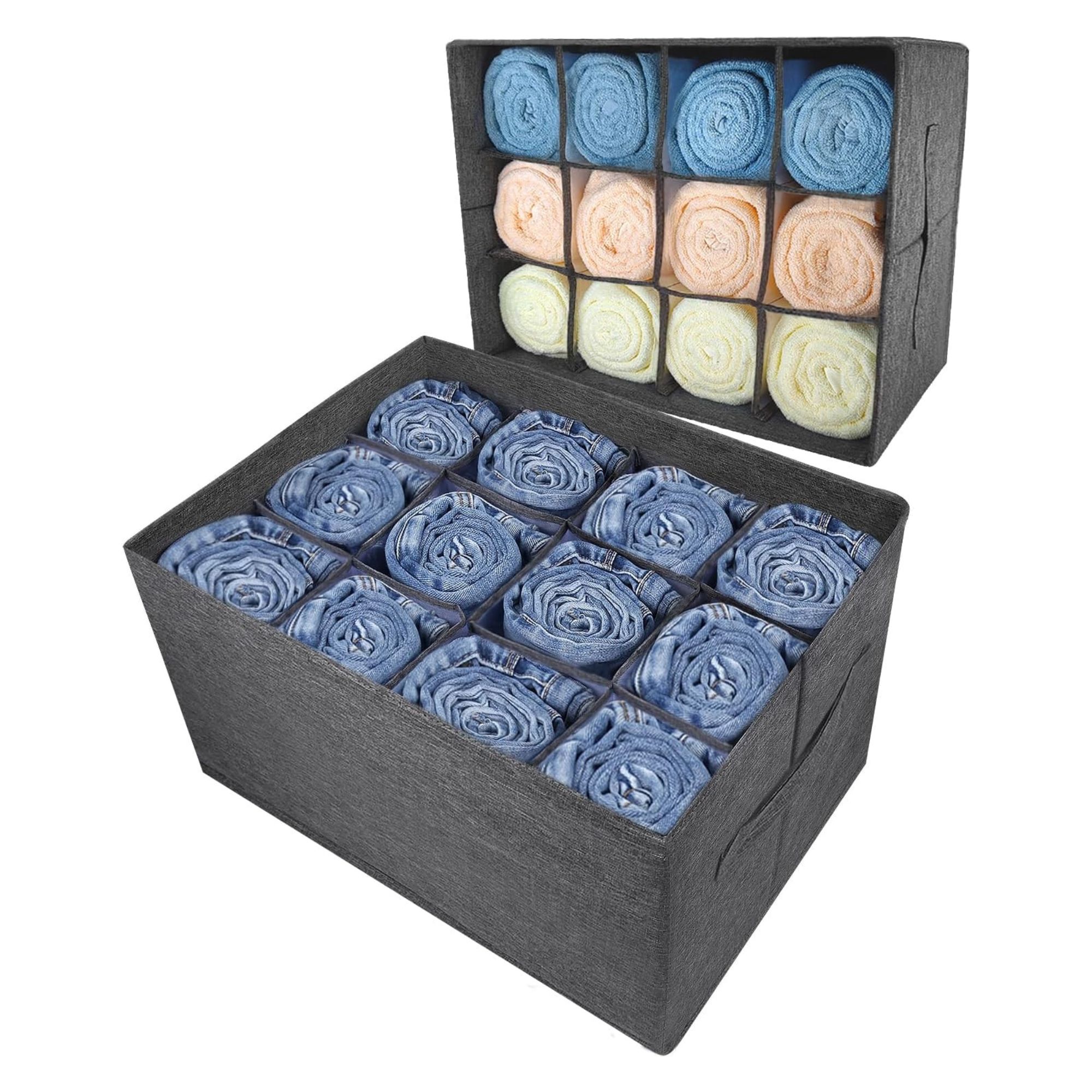 EASEVE, Foldable Wardrobe Organiser Clothes Storage Boxes