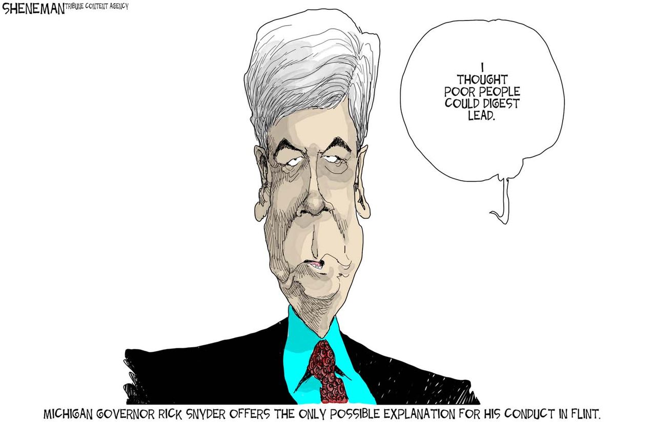 Editorial Cartoon U.S. Snyder Flint