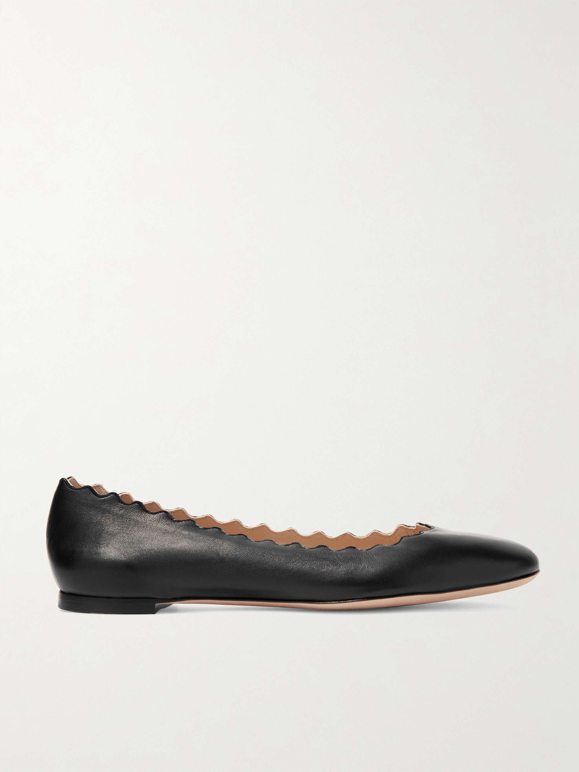 + Net Sustain Lauren Scalloped Leather Ballet Flats