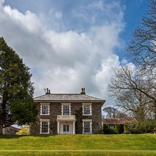 house with lawn