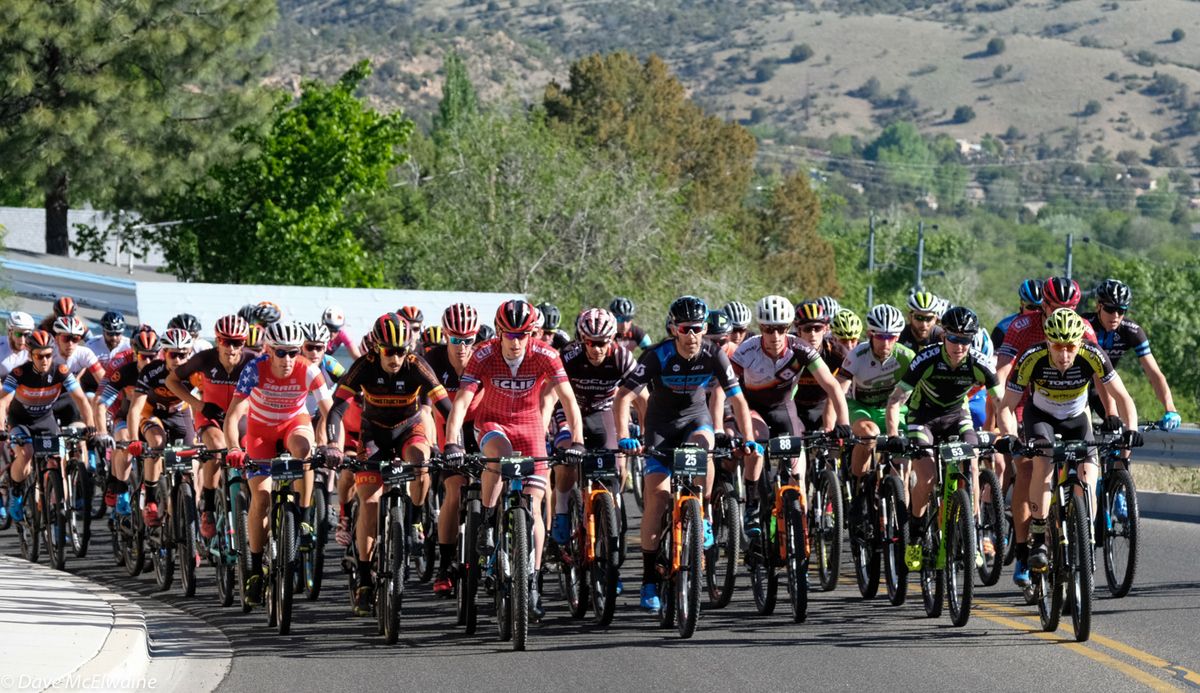 The pro men started with a long climb on pavement