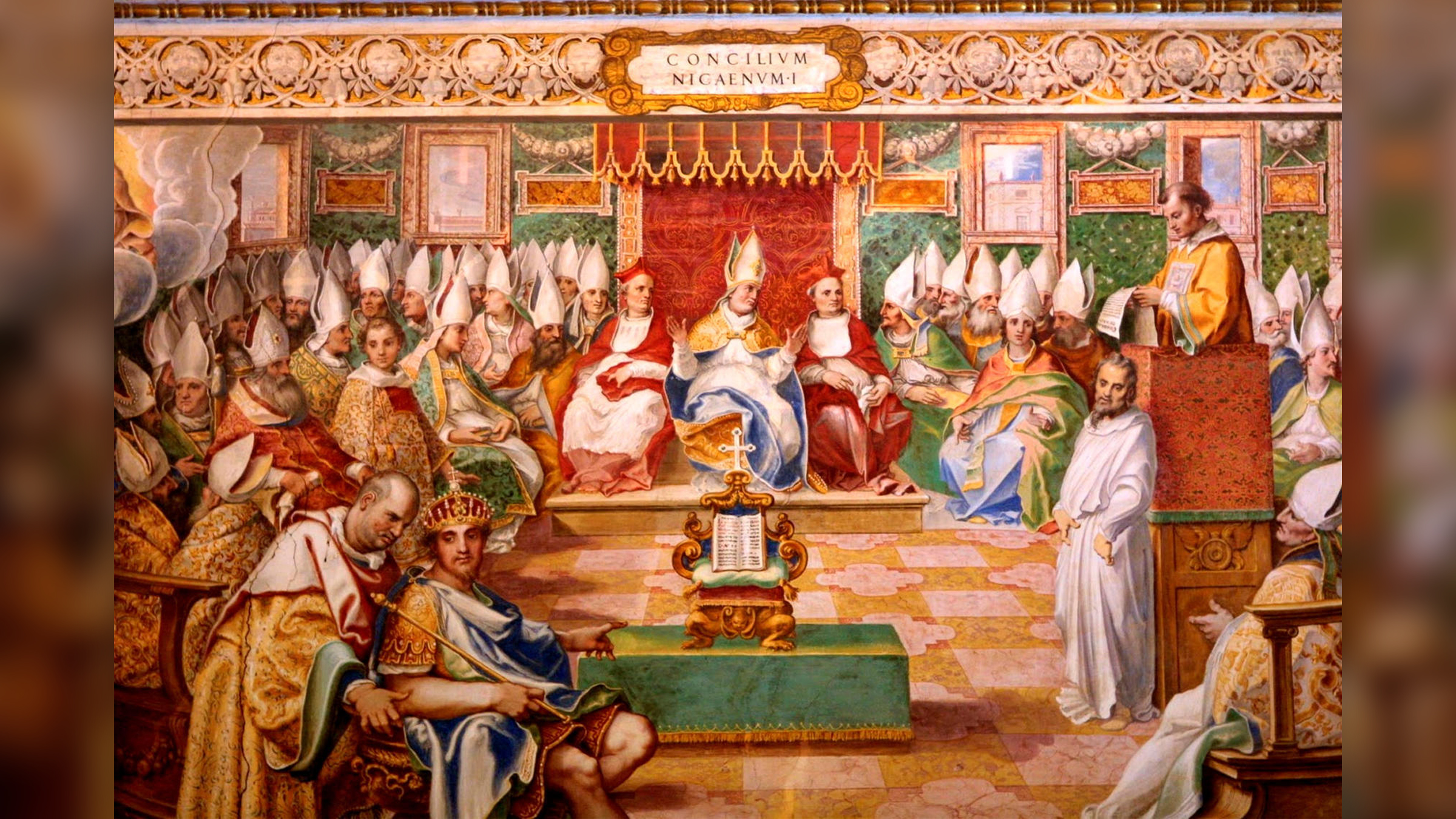 A painting of the Council of Nicaea in A.D. 325
