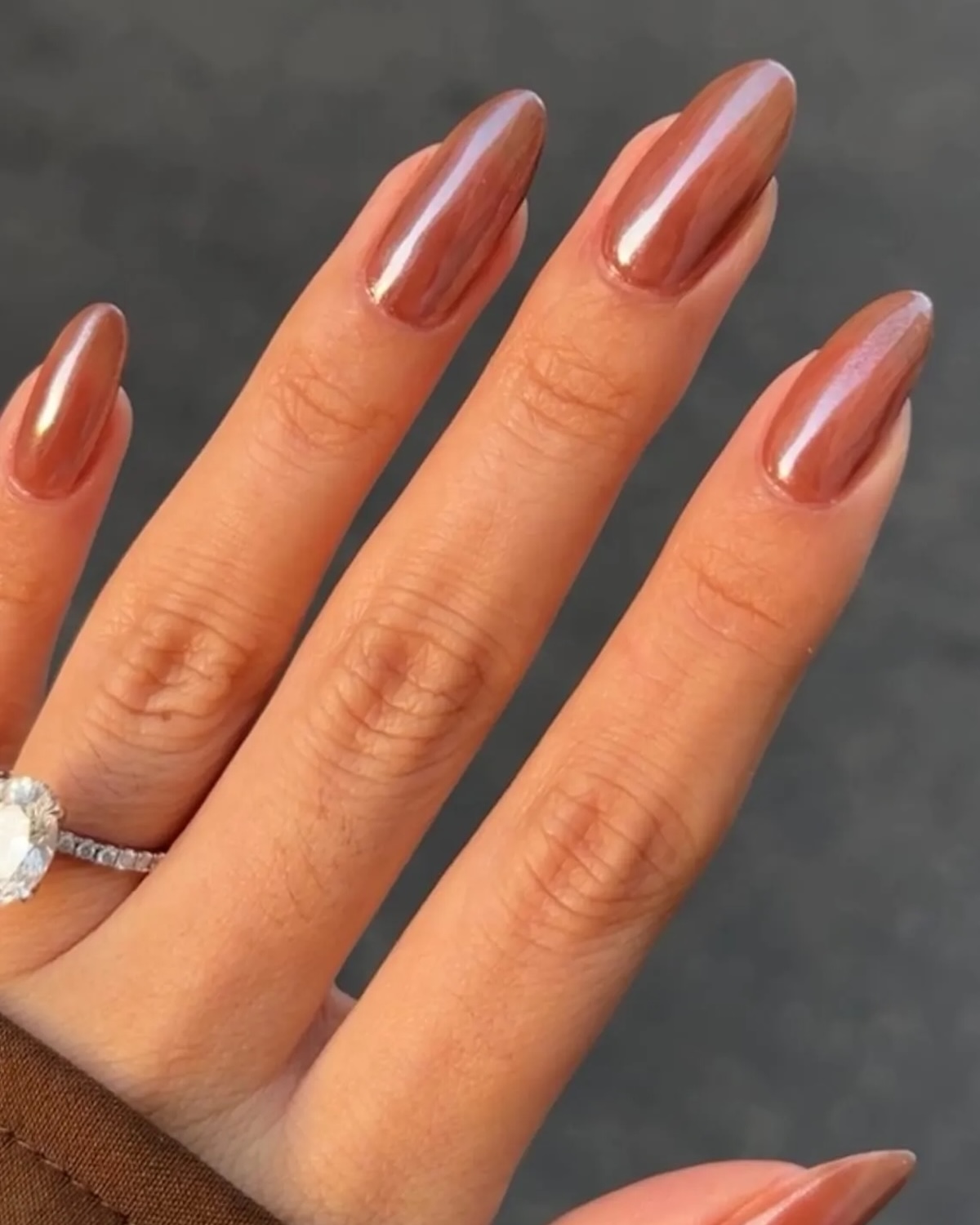 Glazed gingerbread donut nails