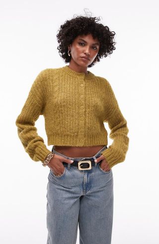 Cable Crop Cardigan