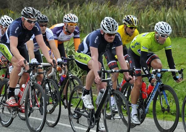 Floyd Landis has moved to the front of the peloton.