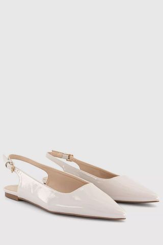 Office Fellow Patent Slingback Shoes Cream Patent