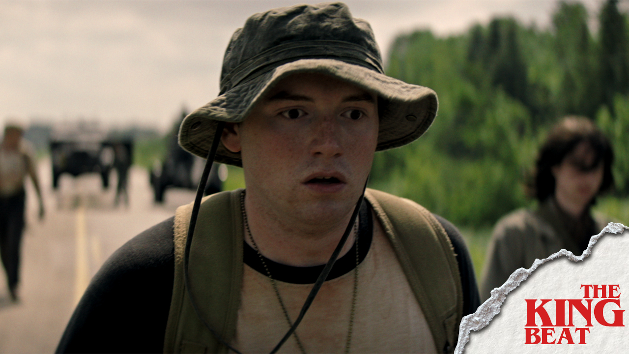 Cooper Hoffman as Ray looking shocked in The Long Walk The King Beat