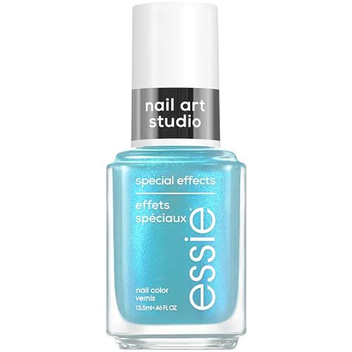 Essie Nail Art Studio Special Effects Polish, Shimmer, Riviera Rush, Blue Nail Polish, Vegan, Bikini Snapped, 0.46 Fl Oz