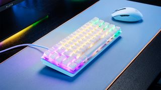 Razer Phantom Keycap Upgrade Set on a white keyboard