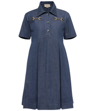 Horsebit denim minidress, ($2,100) | Gucci