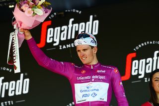 Arnaud Demare (Fra) Groupama-FDJ in the points jersey at the Giro d'Italia