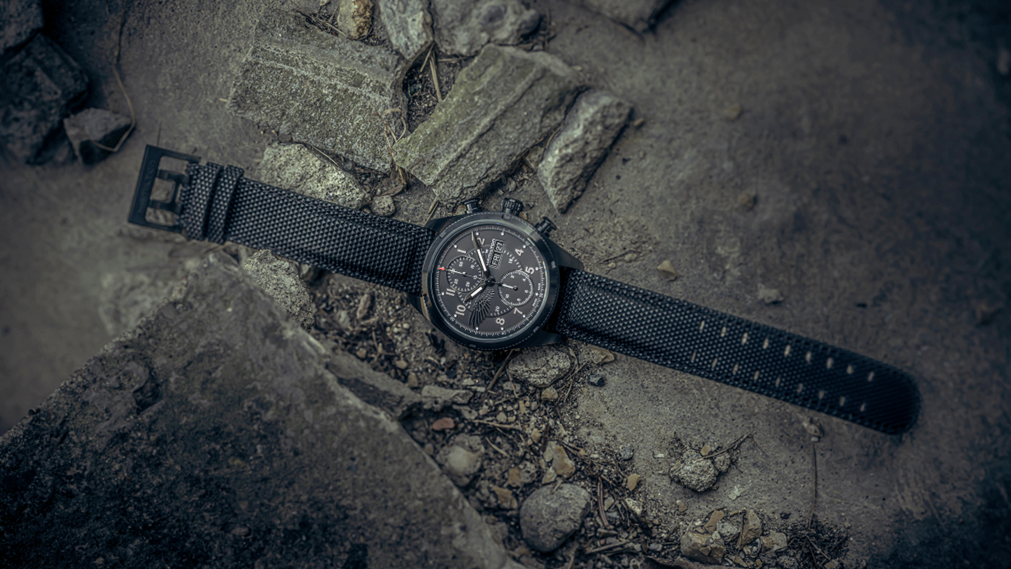 an image of the Hamilton Khaki Field Auto Chrono x Resident Evil