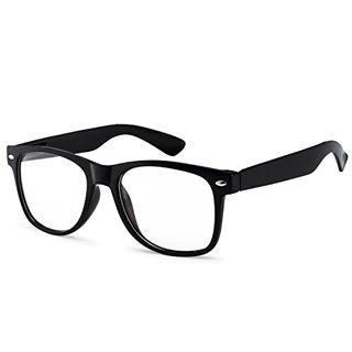 Online-Welcome Owl - Non Prescription Glasses - Clear Lens Black Frame - Uv Protection (1 Pair)