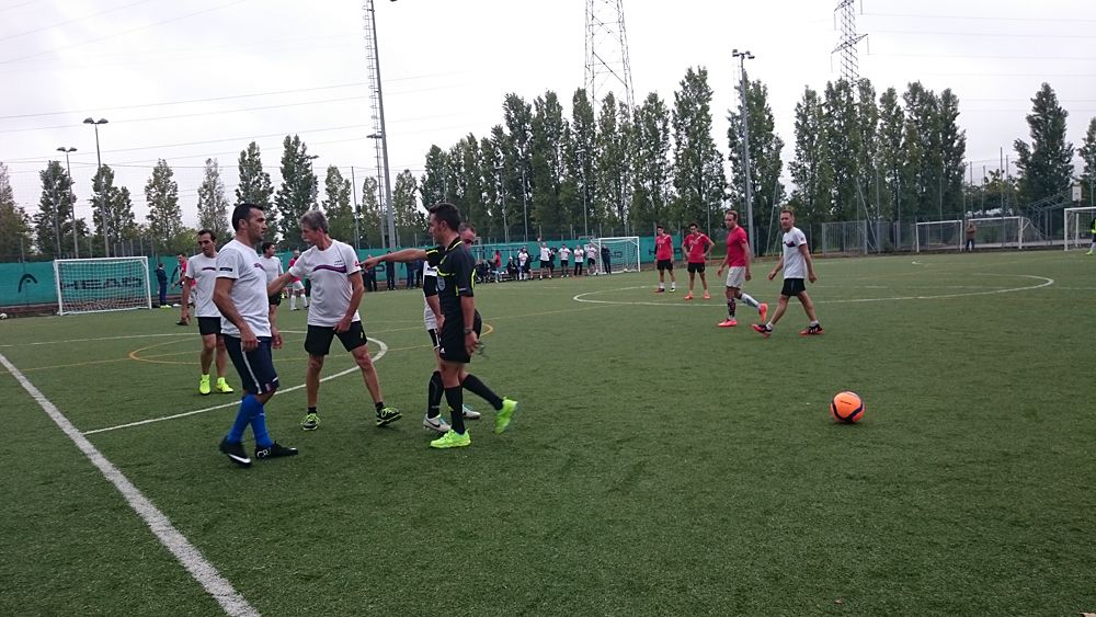 Katusha host their annual team-staff soccer match in Peschiera del Garda, Italy
