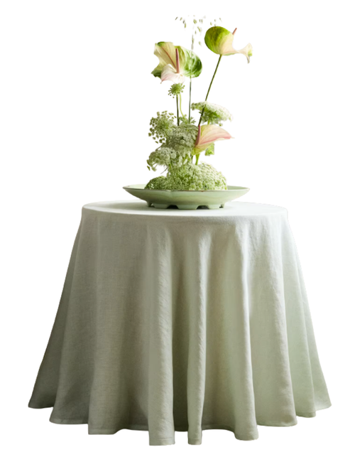 Round European Linen Tablecloth