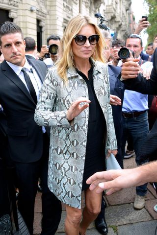 Kate Moss Arrives At Gucci SS15