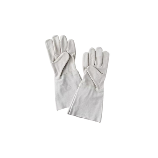 A pair of suede gardening gloves
