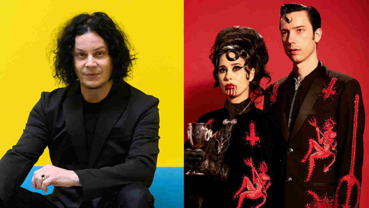 A composite photograph of Jack White and Twin Temple