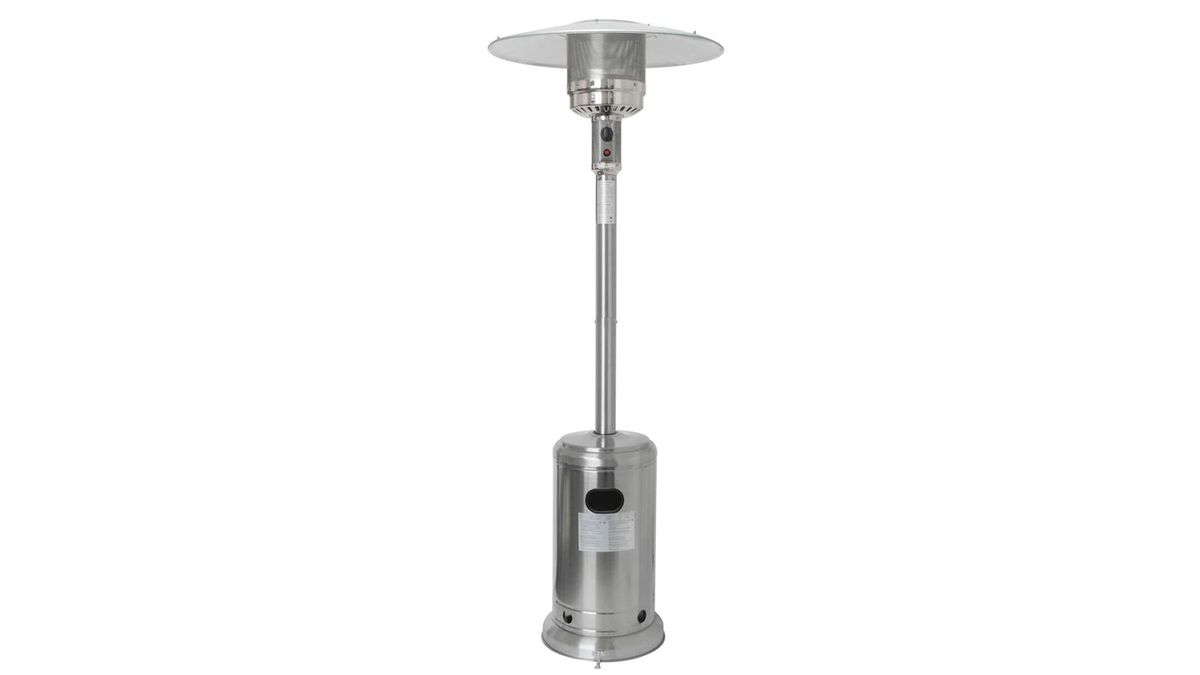 ft. Brown Patio Heater with Table Stainless Steel Outputs up to 48,000 BTU of heat to warm areas up to 250 sq 