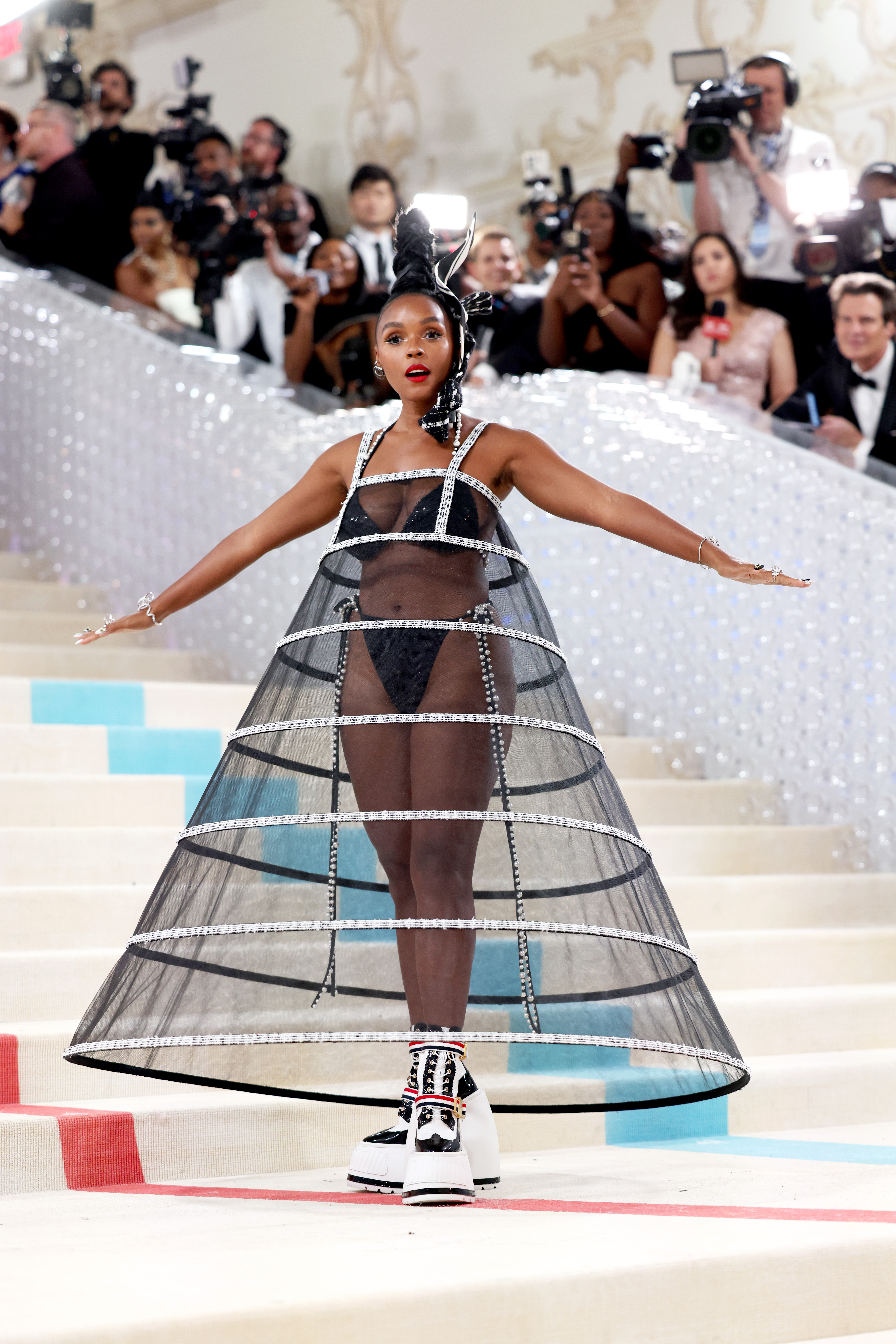 Janelle Monae wore a sheer naked dress at the Met Gala 2023