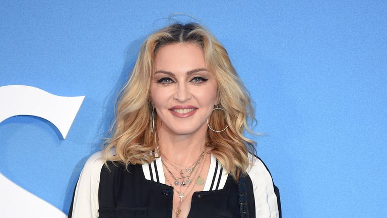 Madonna arrives for the World premiere of "The Beatles: Eight Days A Week