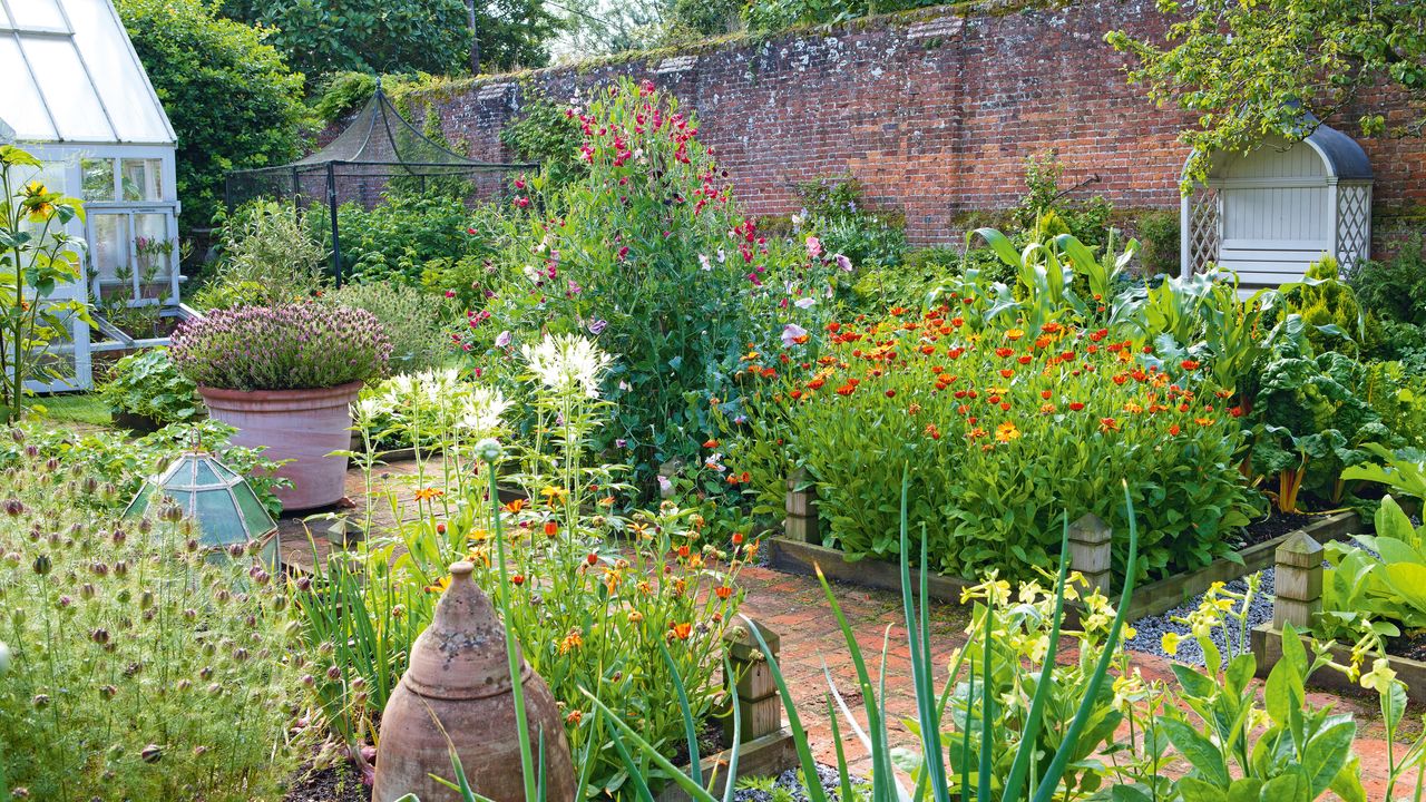 tradtional walled kitchen garden