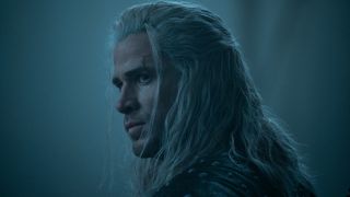 Geralt of Rivia (Liam Hemsworth) looks to his left on The Witcher