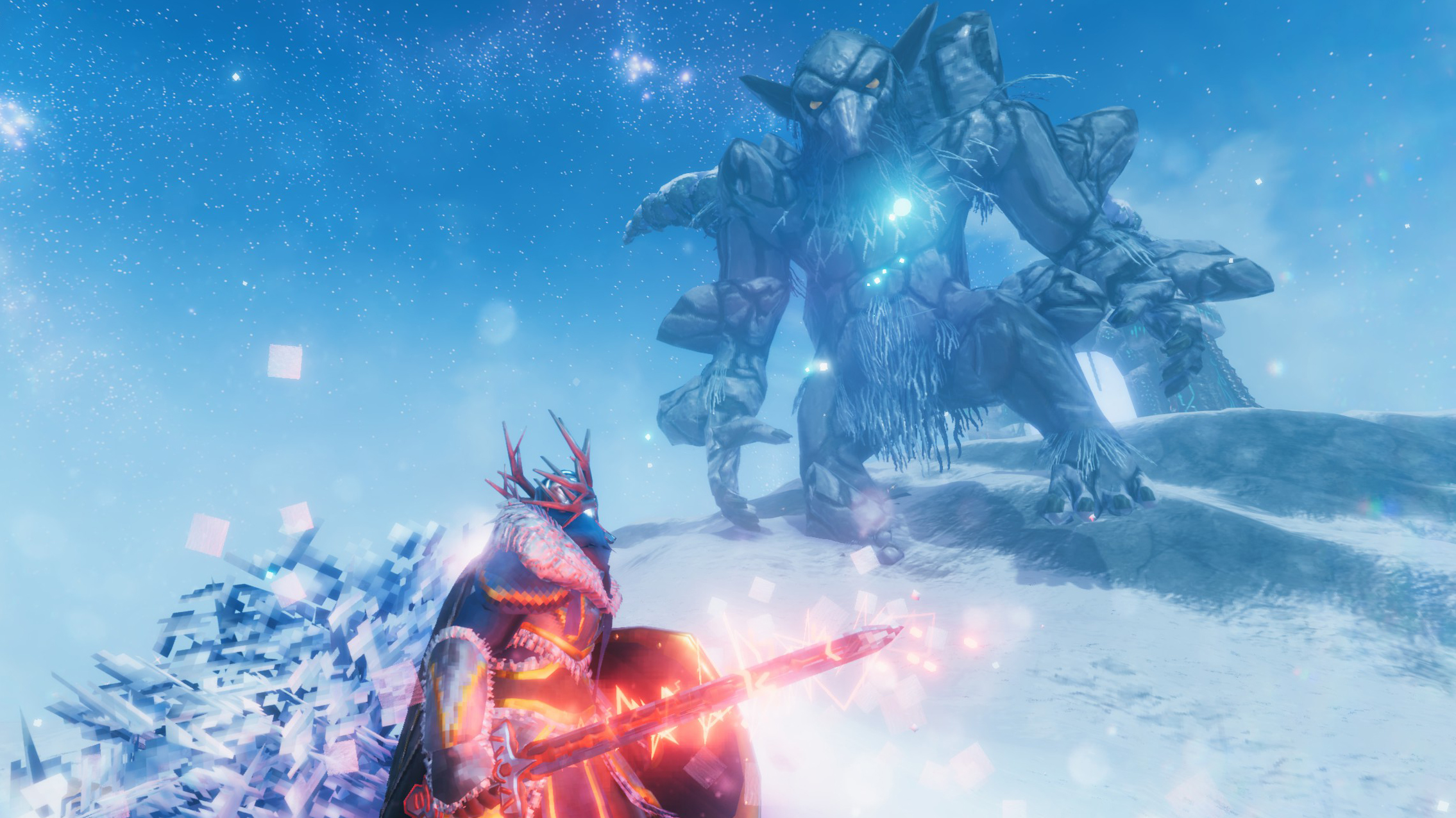 A large troll in the snow