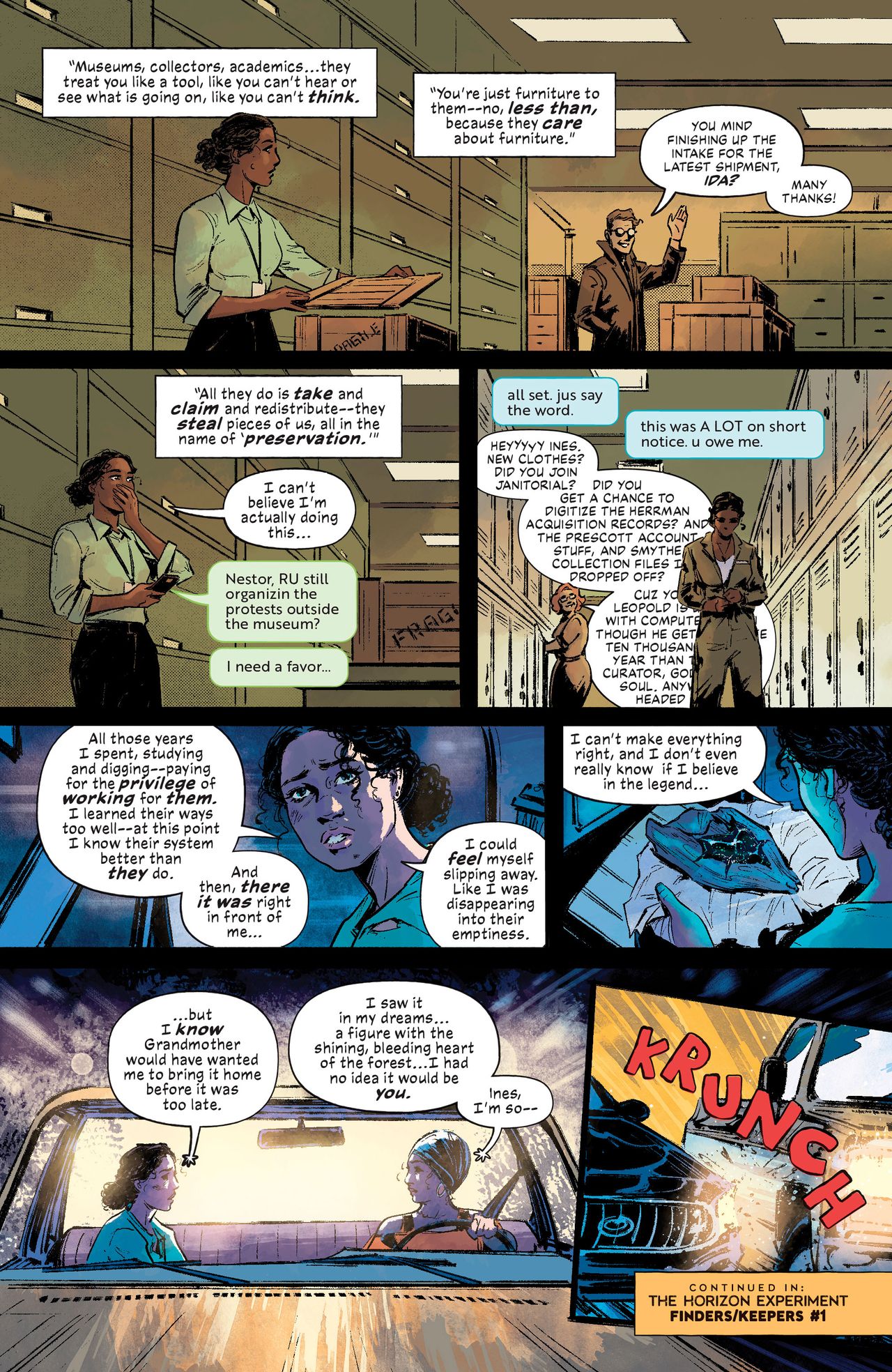 Covers and art from Finders//Keepers #1.