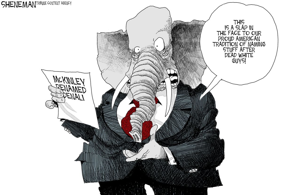 Editorial cartoon Denali Republican