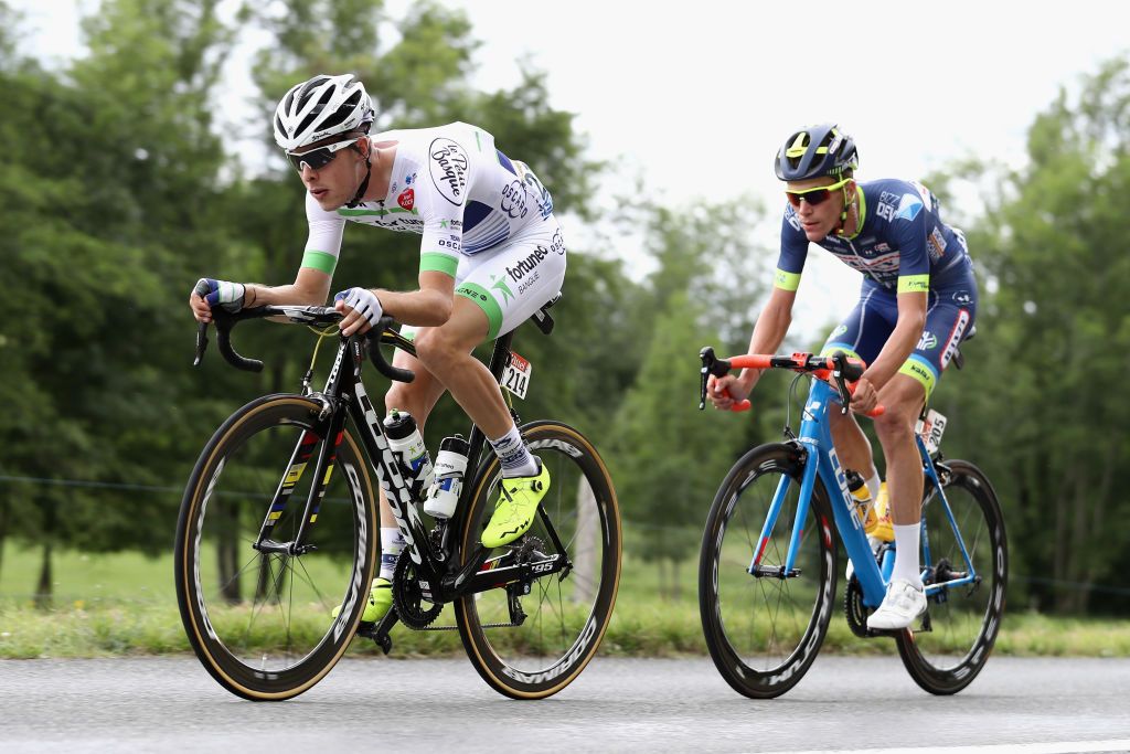 Elie Gesbert and Yoann Offredo in the breakaway