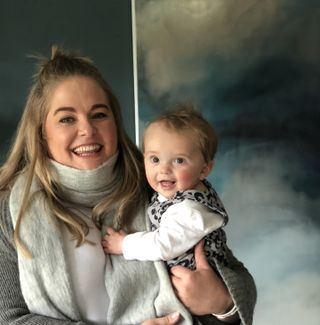 Liv Thorne with her baby son