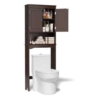 Utex 3-Shelf Bathroom Organizer Over The Toilet Bathroom Spacesaver Espresso