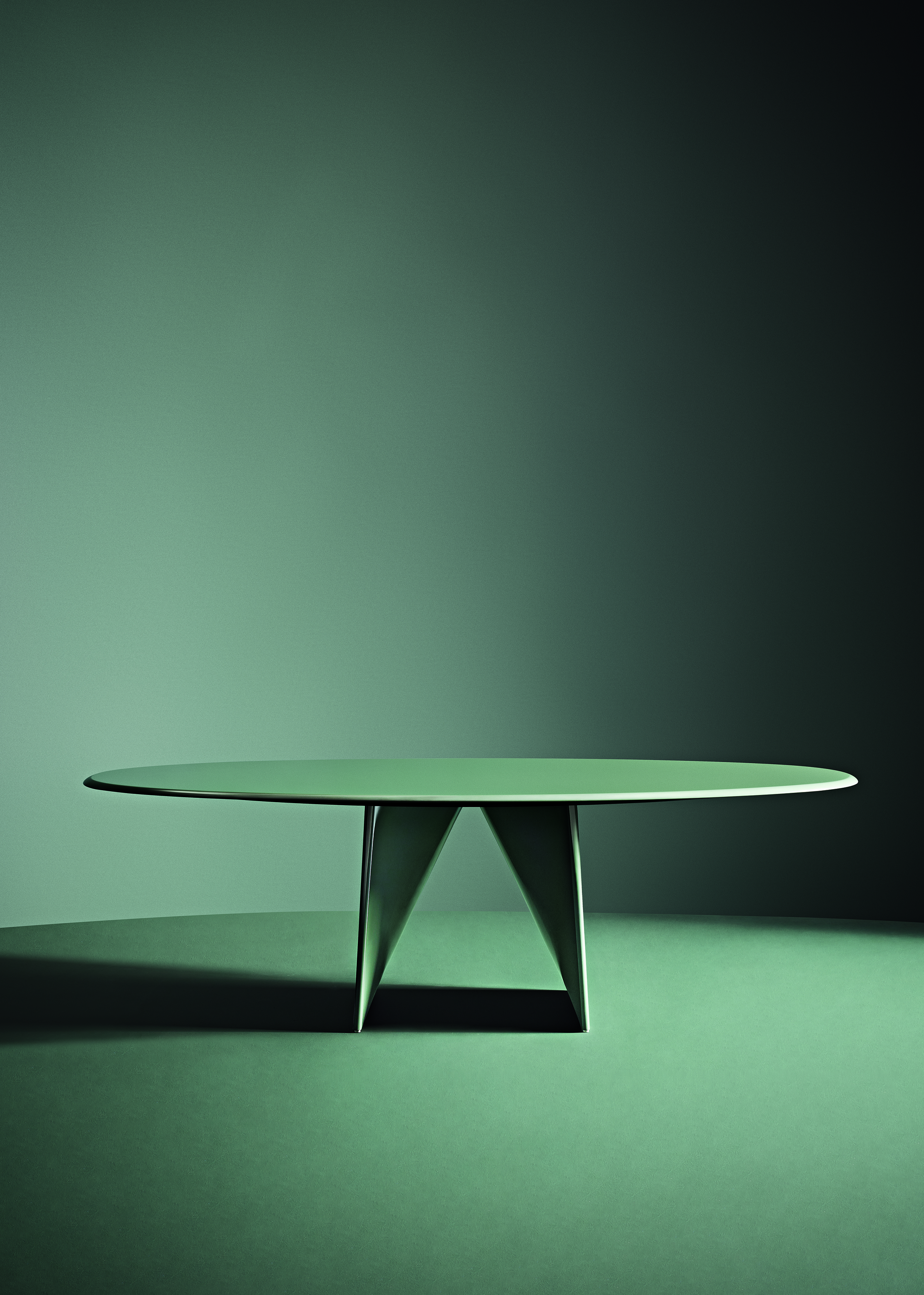 Rimadesio table with a sculptural base, one of this year's interior design trends from milan design week 2026
