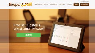 Website screenshot for EspoCRM.
