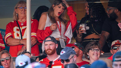 inger Taylor Swift watches the Kansas City Chiefs take on the Chicago Bears with the mother of Kansas City tight end Travis Kelce, Donna Kelce, Sunday, Sept. 24, 2023, at GEHA Field at Arrowhead Stadium, in Kansas City, Missouri.