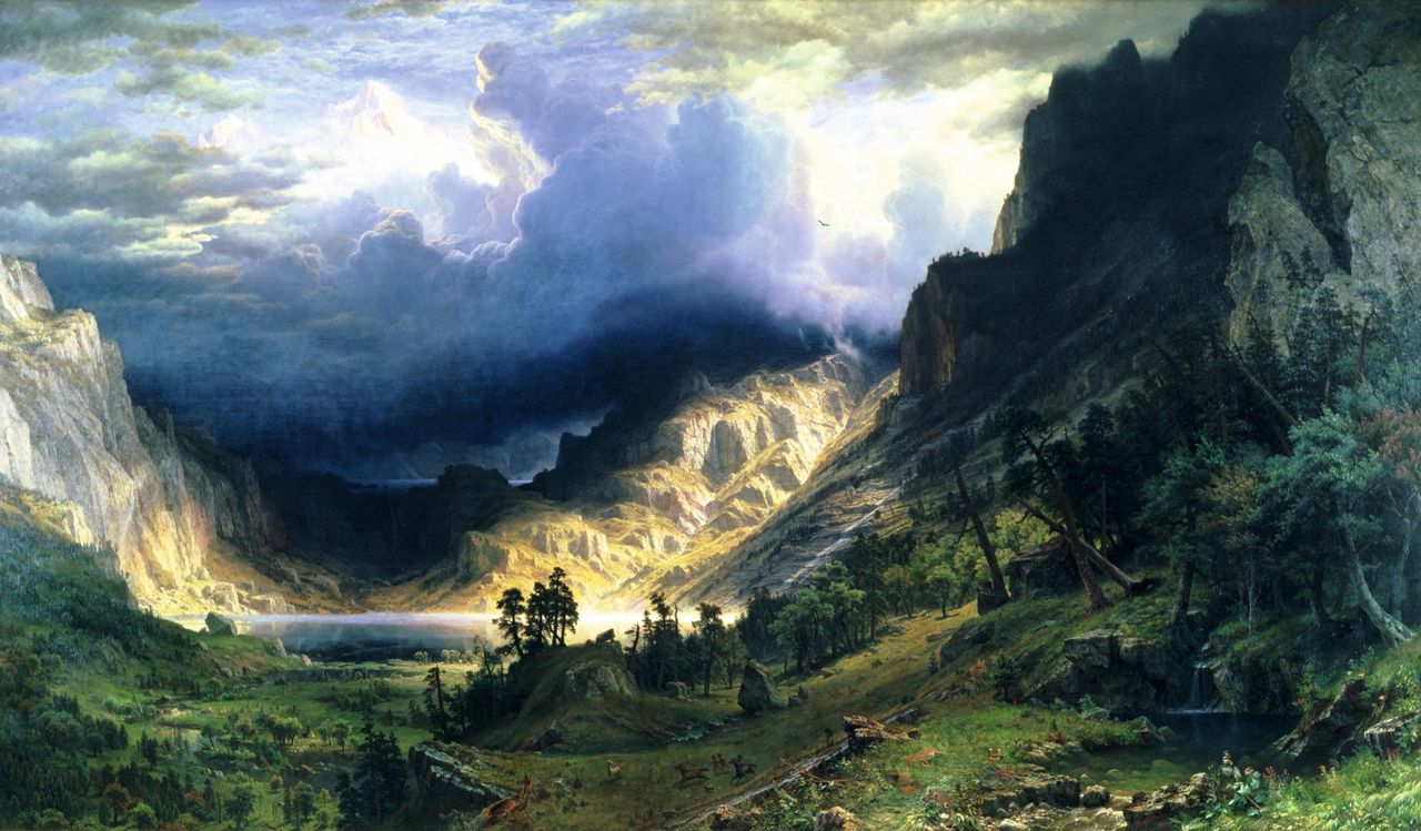 A Storm in the Rocky Mountains - Mt. Rosalie, 1866, by Albert Bierstadt. ©Brooklyn Museum.