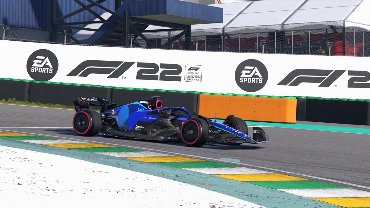 Screenshots from F1 22 showing various ray-traced effects on and off
