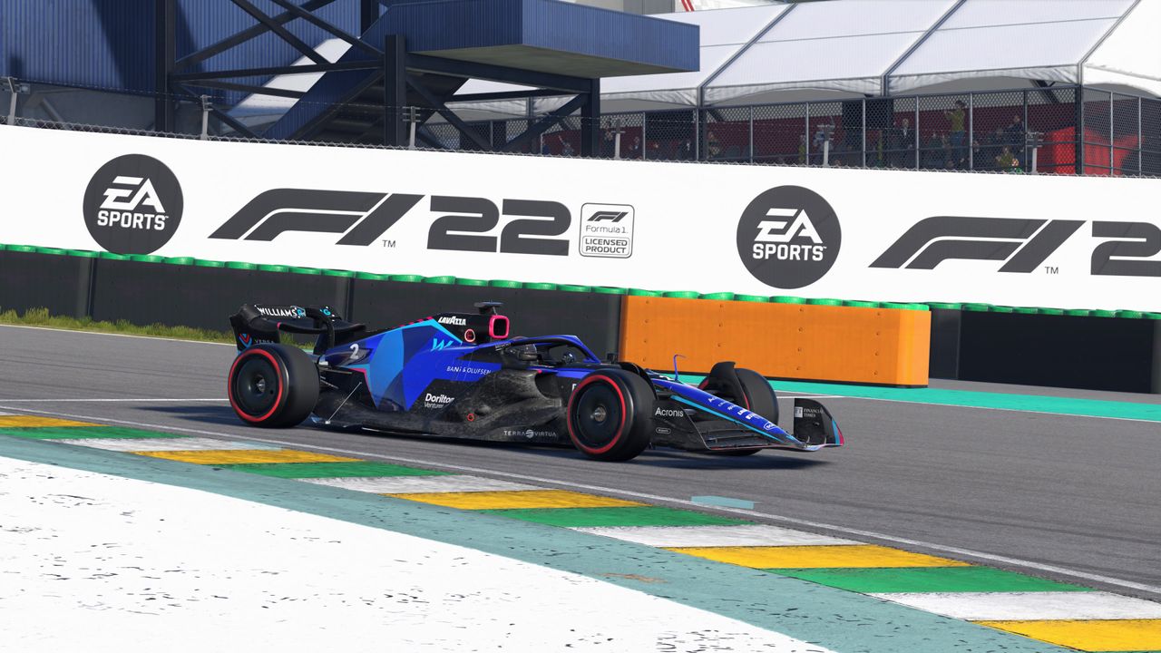 Screenshots from F1 22 showing various ray-traced effects on and off